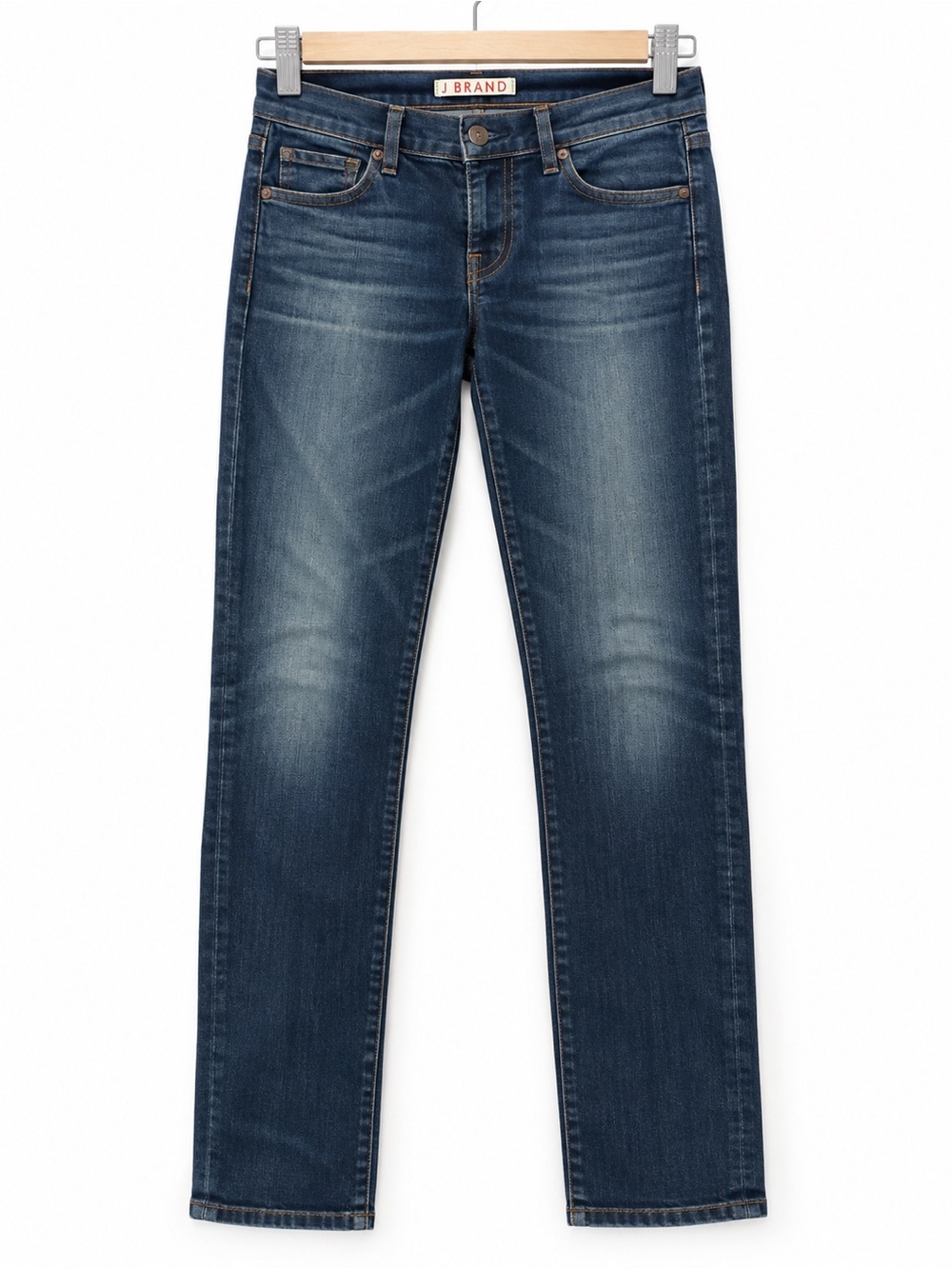 J Brand Skinny Heritage Jeans in Dark Blue Fade